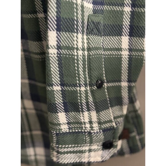 Ll Bean Men’s Thermal Shacket Green Plaid Size Large TALL Work Shirt Outdoor - Picture 4 of 13